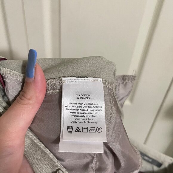 Eddie Bauer Womens Khaki Tan Pockets Straight Leg Mid Rise Trouser Pants Size 6P - Picture 6 of 8